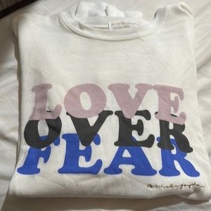 NWT Spiritual Gangster Love Over Fear crew neck size small